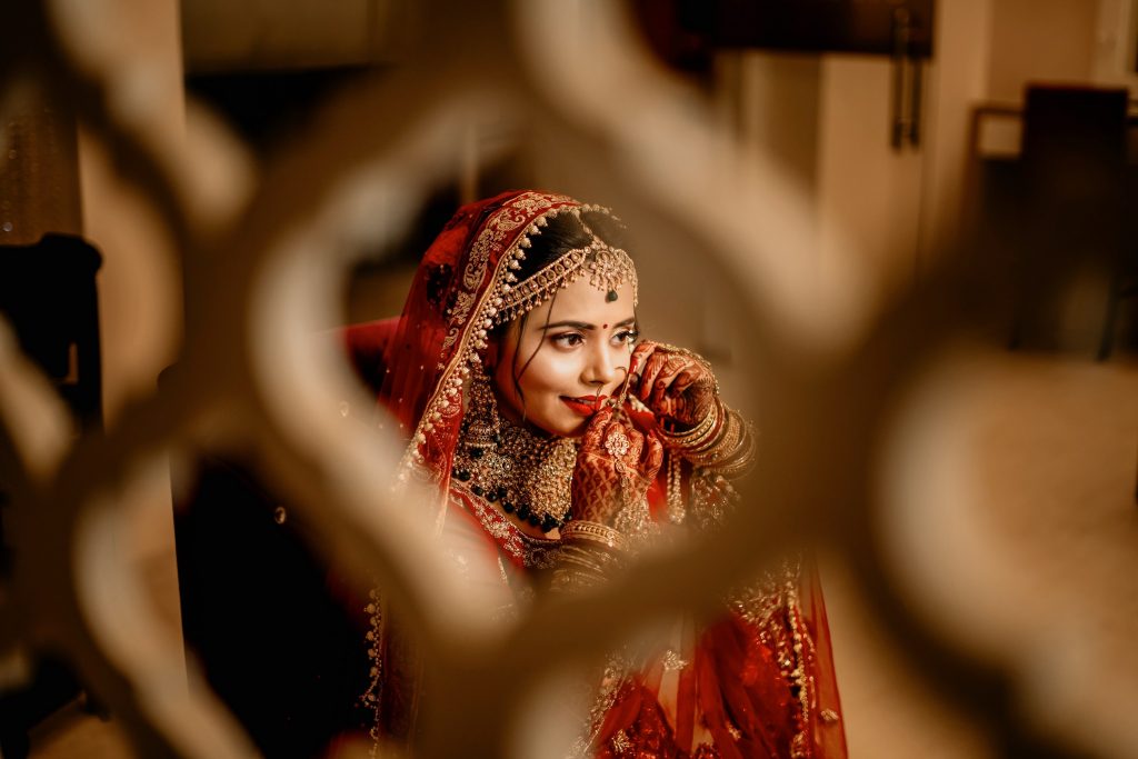 bride wearing traditional dress